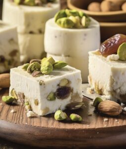 Creamy Pistachio & Almond Dessert Squares