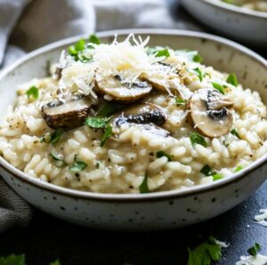 Champagne Risotto with Parmesan & Truffle Oil